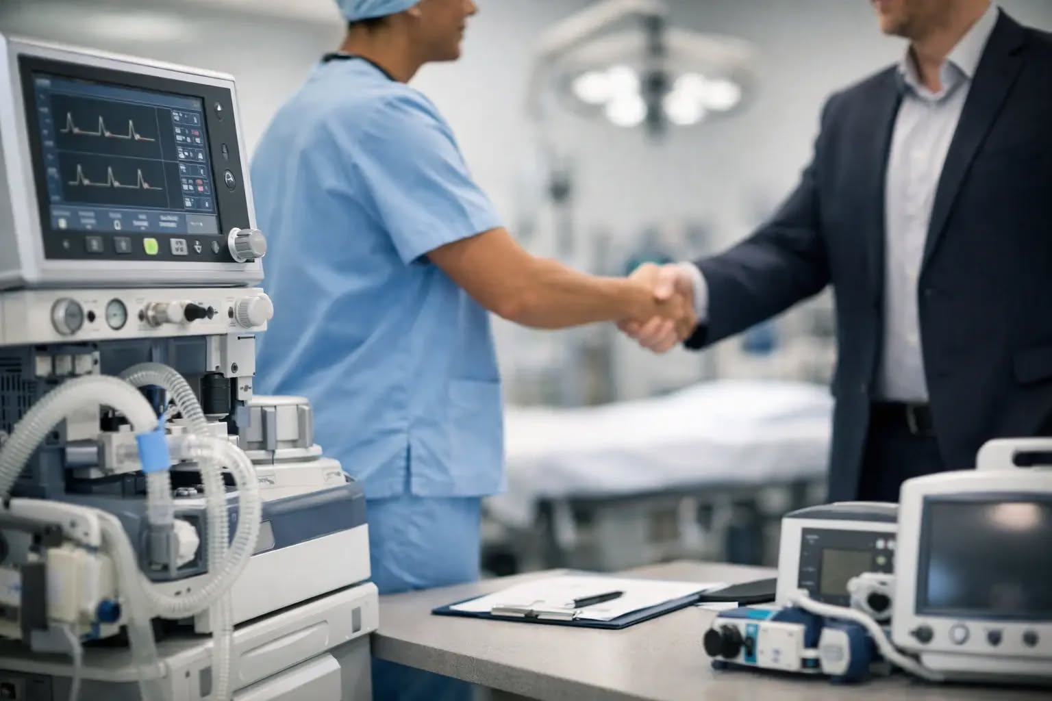 Proveedor de equipo médico certificado abasteciendo un hospital en Guatemala